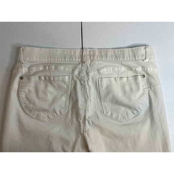 Democracy Women's Capris Pants "Ab Technology" 16 White Cotton - Picture 6 of 6